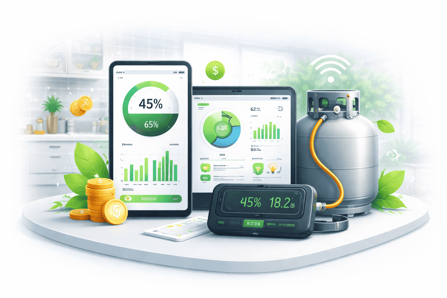 Home gas consumption tracking